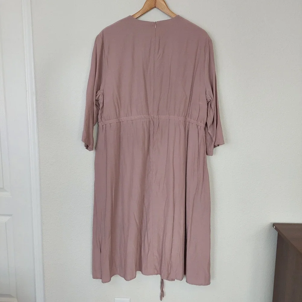 Dainty Jewells Simple treasures Modest Midi Dress‎ Drawstring Waist Size 2XL